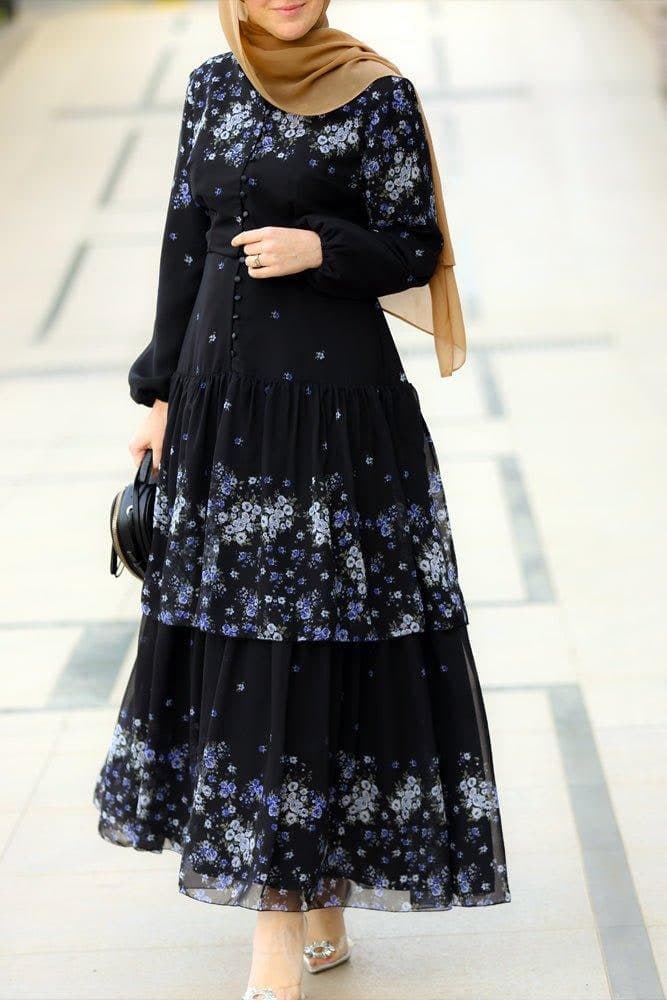 Maiyah Modest Dress in black, view 5