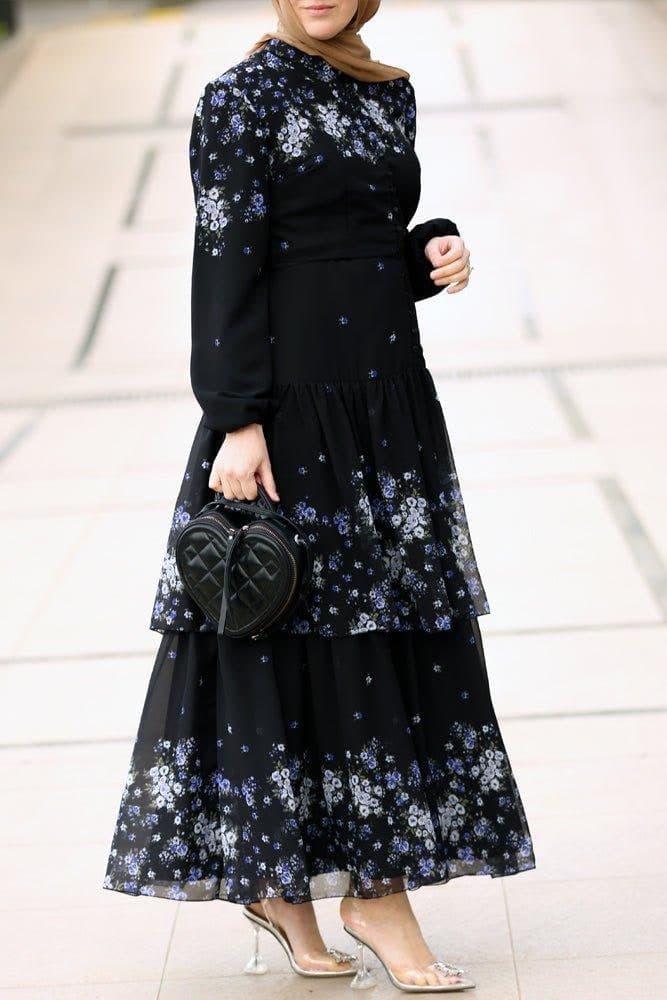 Maiyah Modest Dress in black, view 8