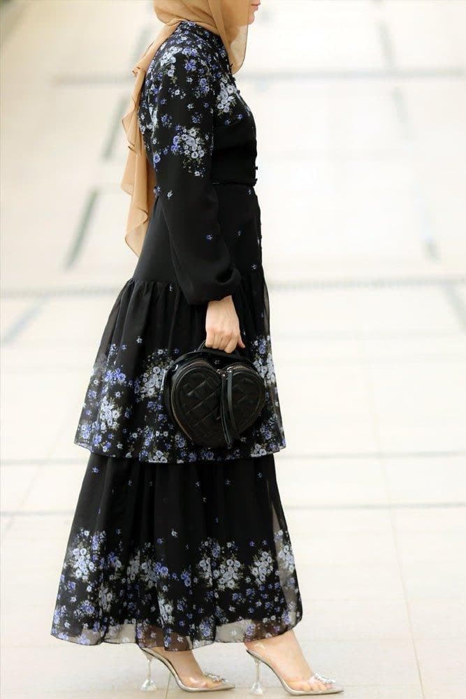 Maiyah Modest Dress in black, view 6