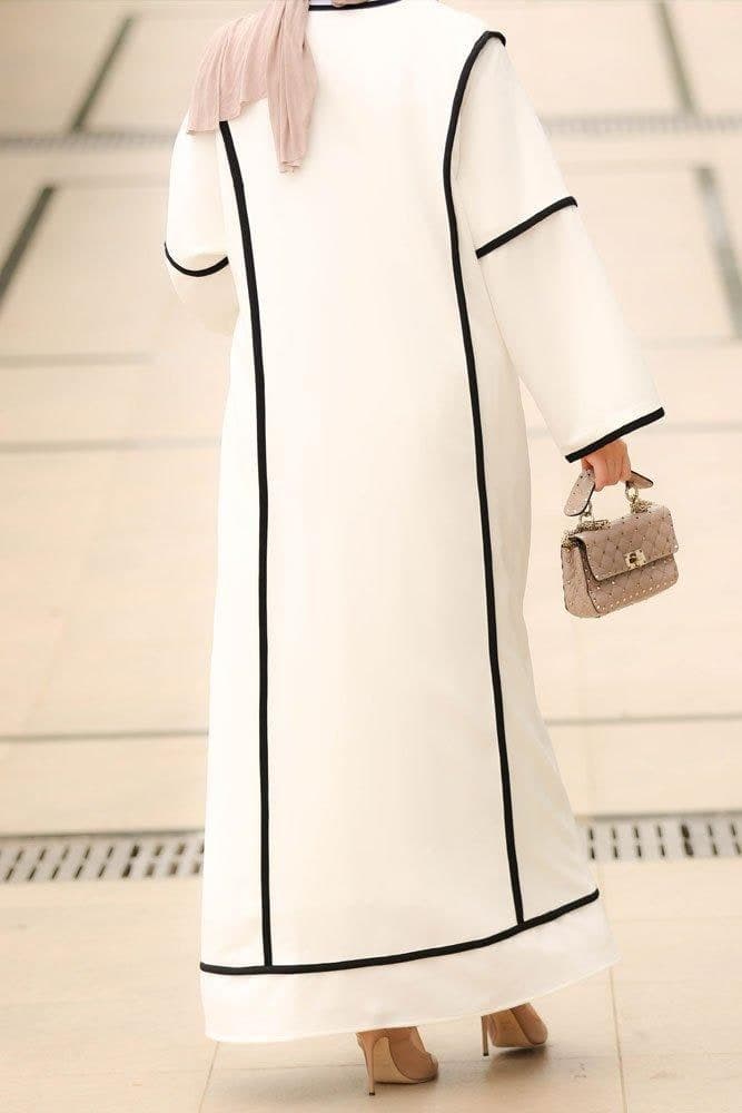 Beyaz Sport Abaya in white, view 9
