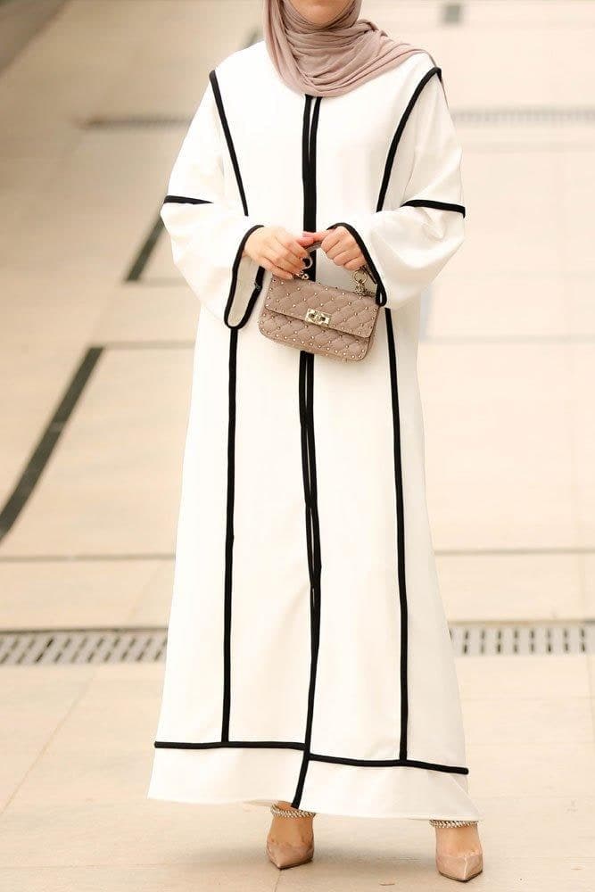 Beyaz Sport Abaya in white, view 8