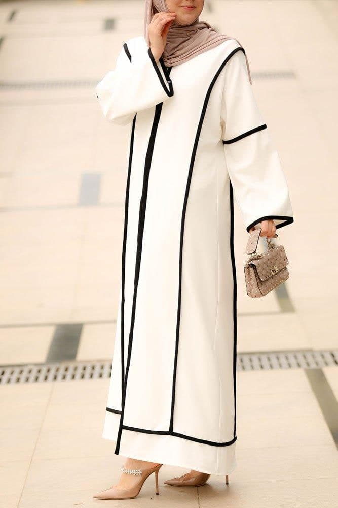 Beyaz Sport Abaya in white, view 6