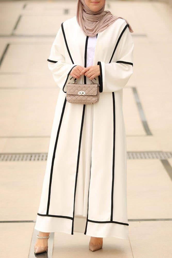 Beyaz Sport Abaya in white, view 12