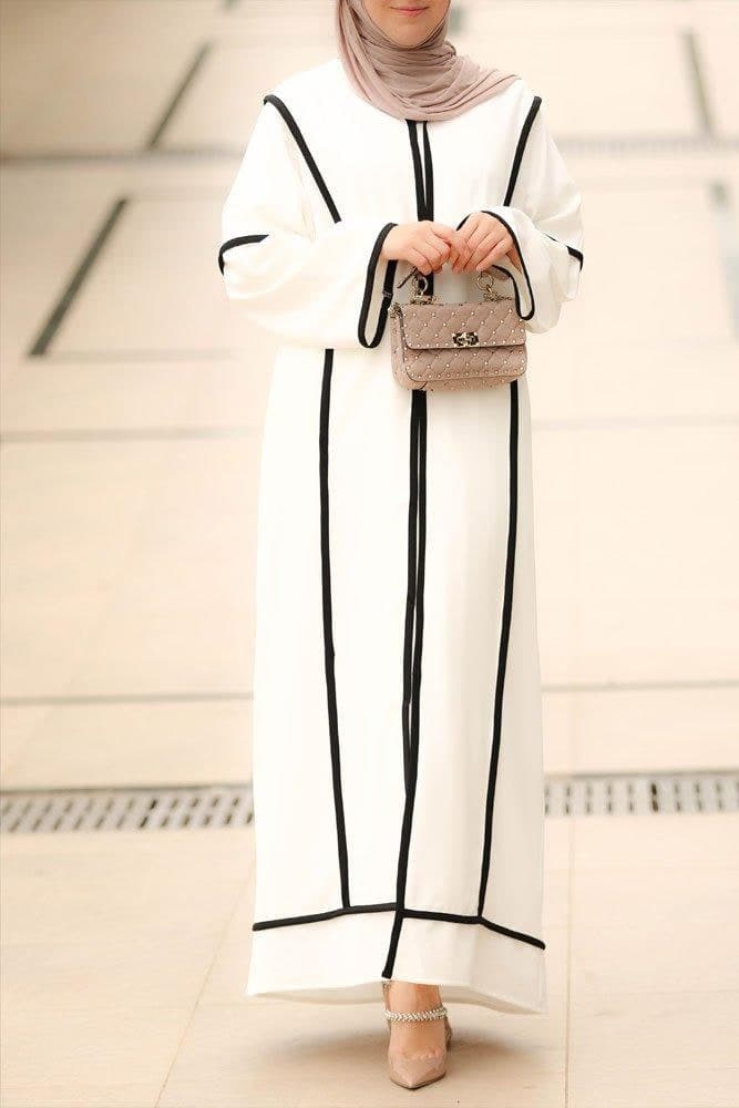 Beyaz Sport Abaya in white, view 5