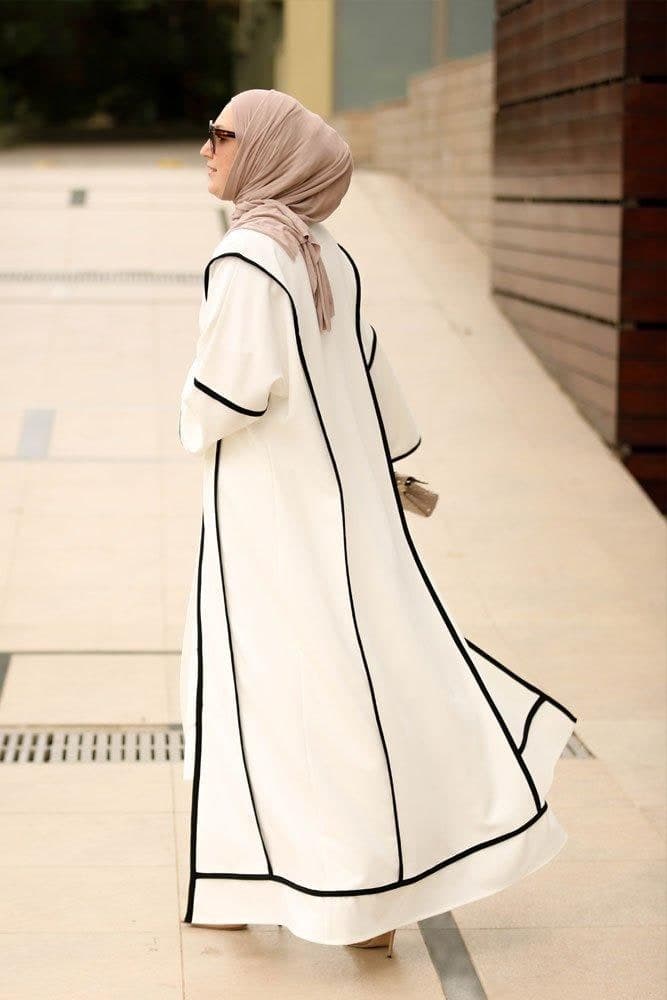 Beyaz Sport Abaya in white, view 13