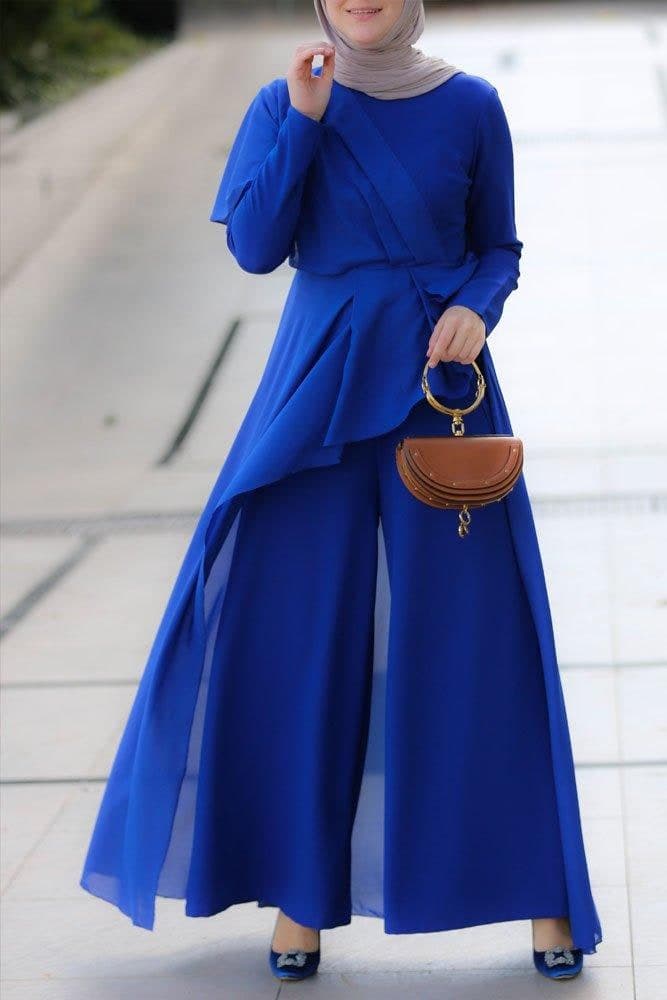 Topaz Modest Jumpsuit in blue, view 6