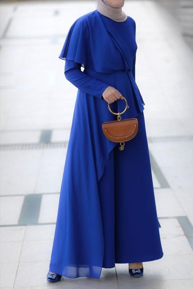 Topaz Modest Jumpsuit in blue, view 5