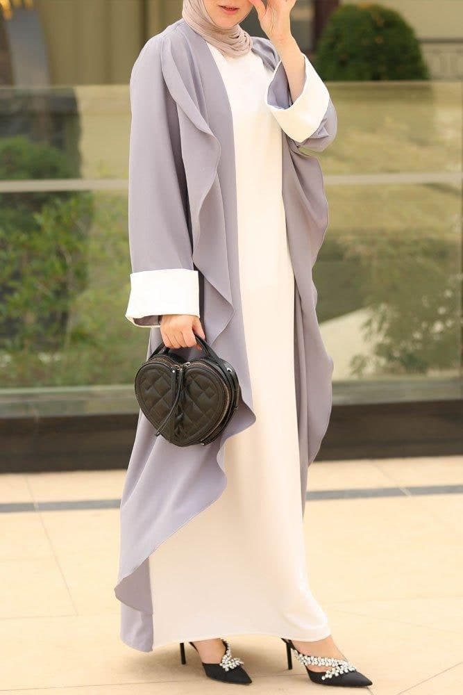 Abaya Gri Beyaz in grey, view 5