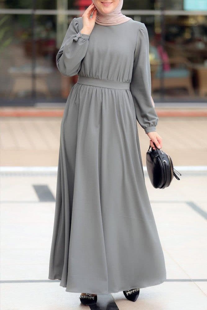 Khaki Natali Dress in grey, view 3