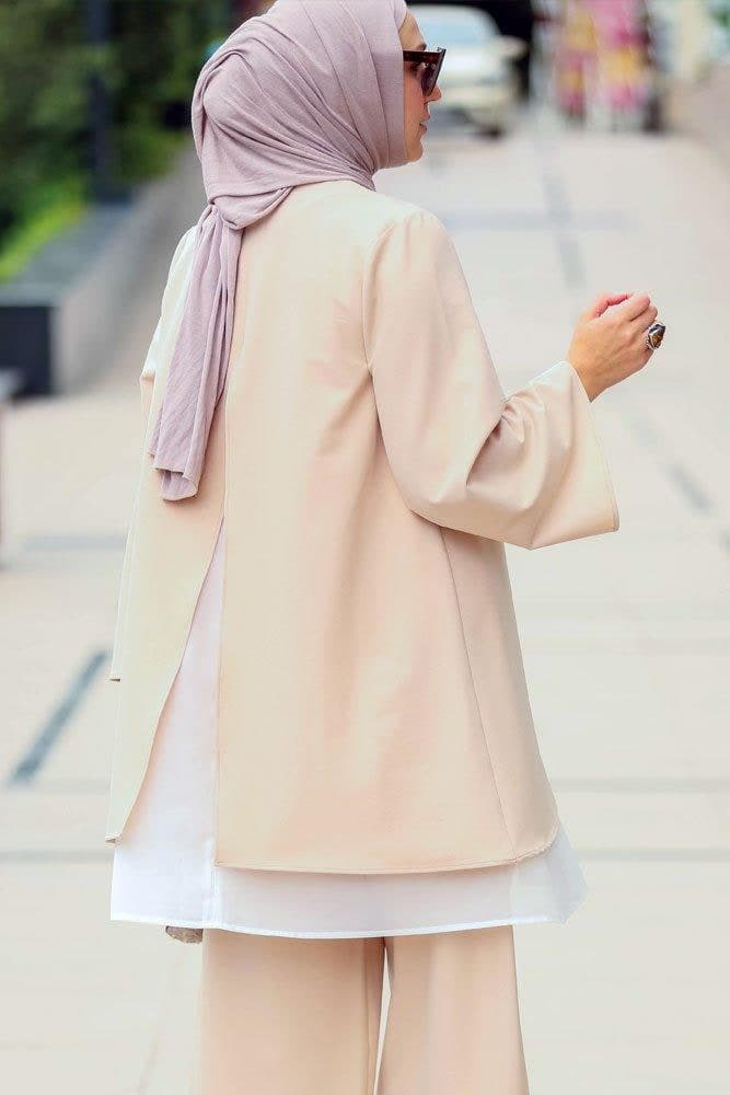 Beige Palazzo Set, view 3