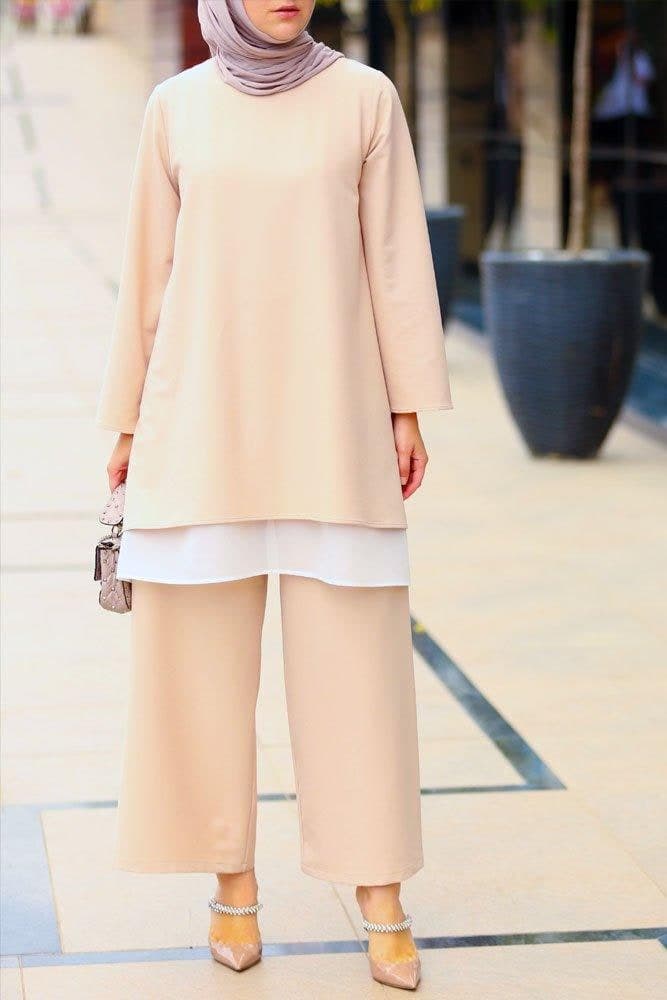 Beige Palazzo Set, view 5