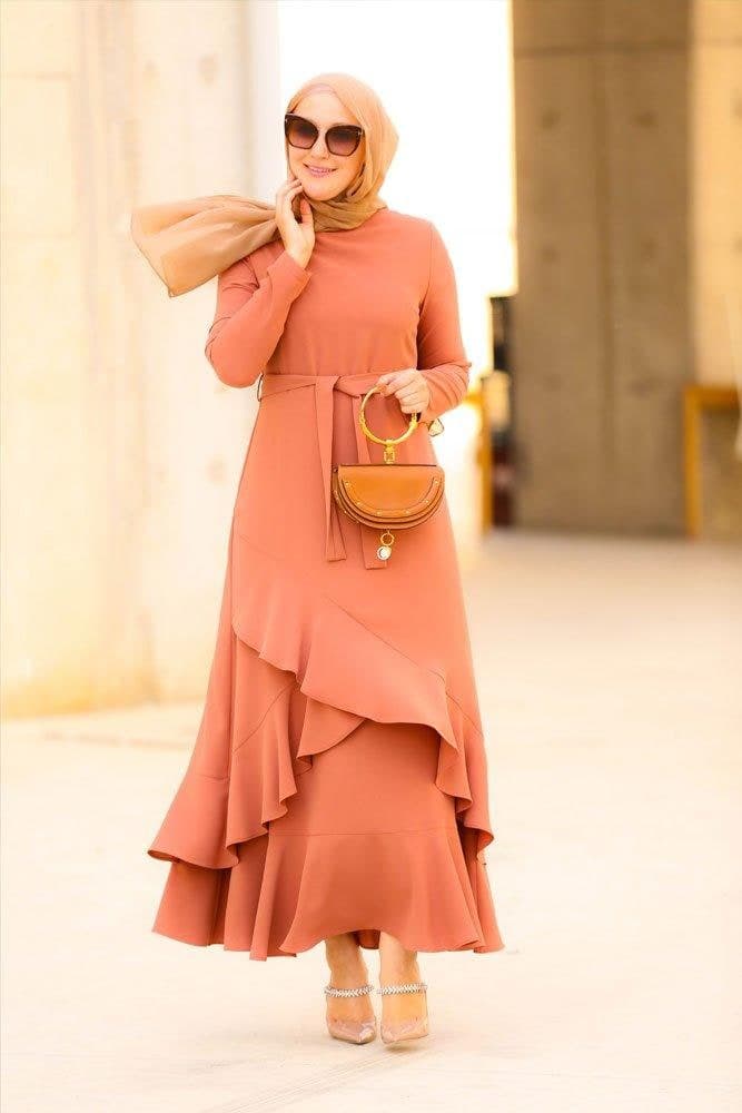 Coffee Modest Dress - ANNAH HARIRI