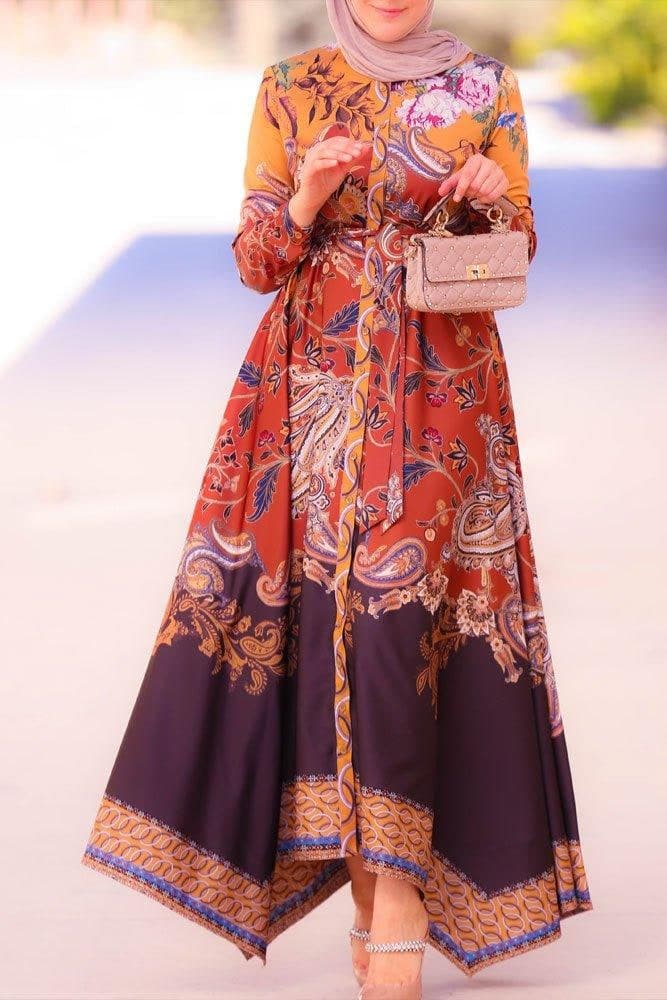Carya Modest Dress in brown, view 6