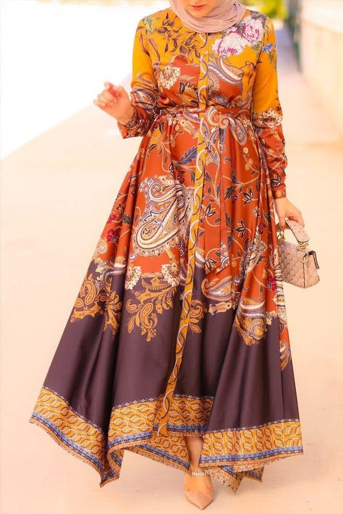 Carya Modest Dress in brown, view 11