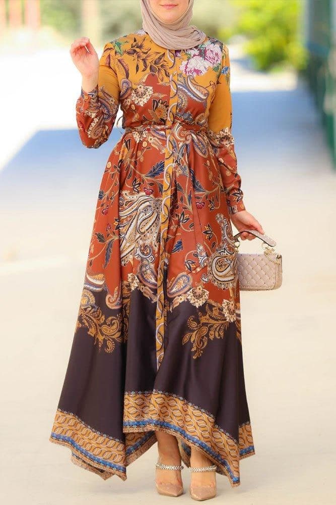 Carya Modest Dress in brown, view 9