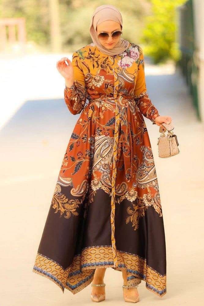 Carya Modest Dress in brown, view 13