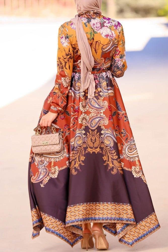 Carya Modest Dress in brown, view 8