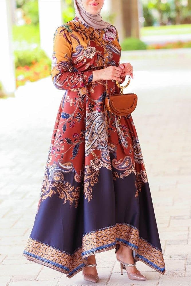 Carya Modest Dress in brown, view 5