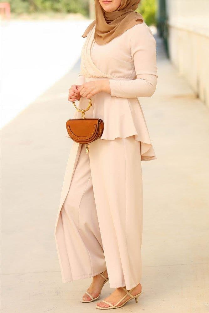 Beige Peplum Set, view 8