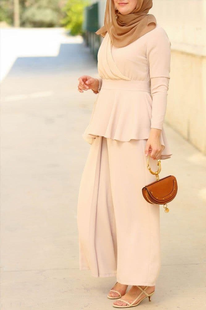 Beige Peplum Set, view 10