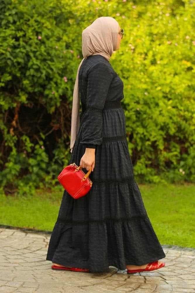 Black Boho Dress, view 5