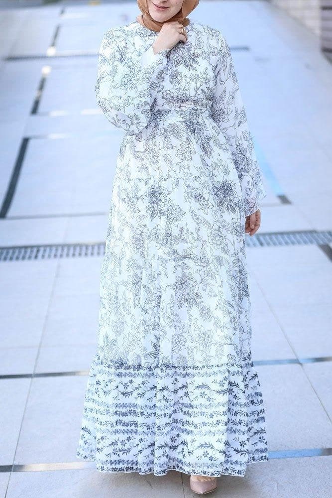 Inspiration Modest Dress in white, view 7