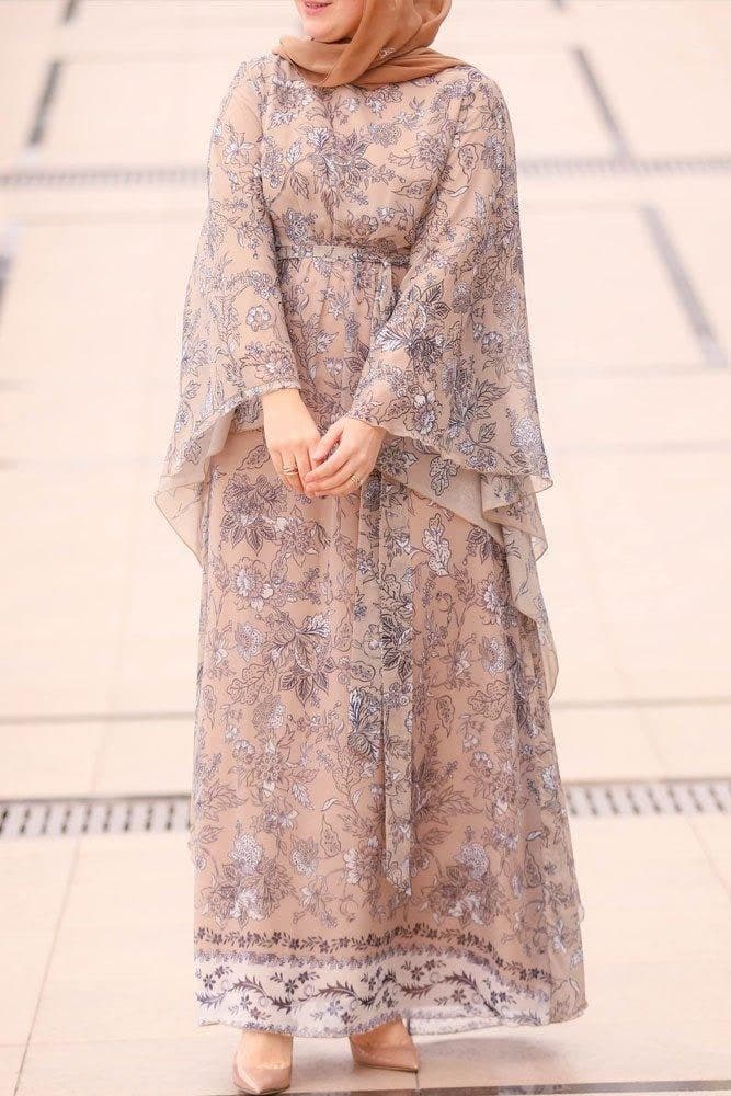 Galabiya Khaliji Dress in beige, view 3
