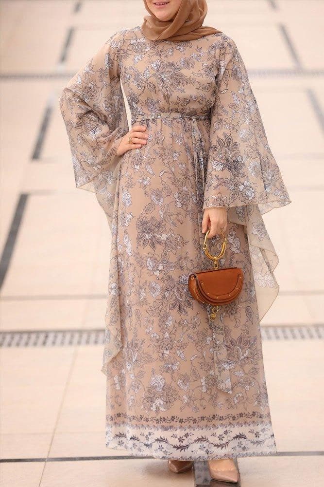 Galabiya Khaliji Dress in beige, view 6