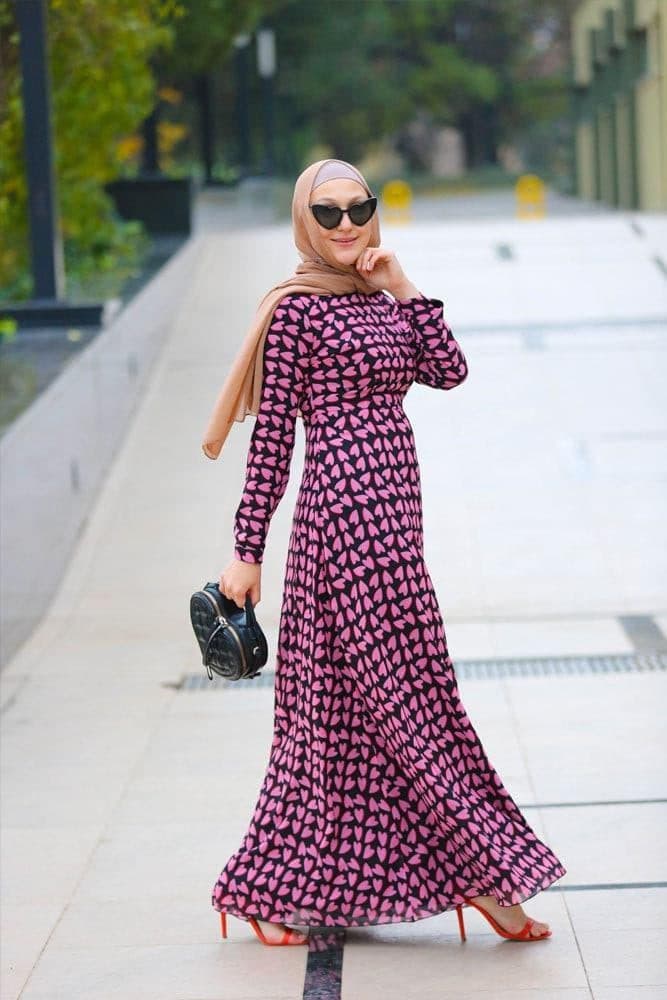 Pink Heart Dress in black, view 11