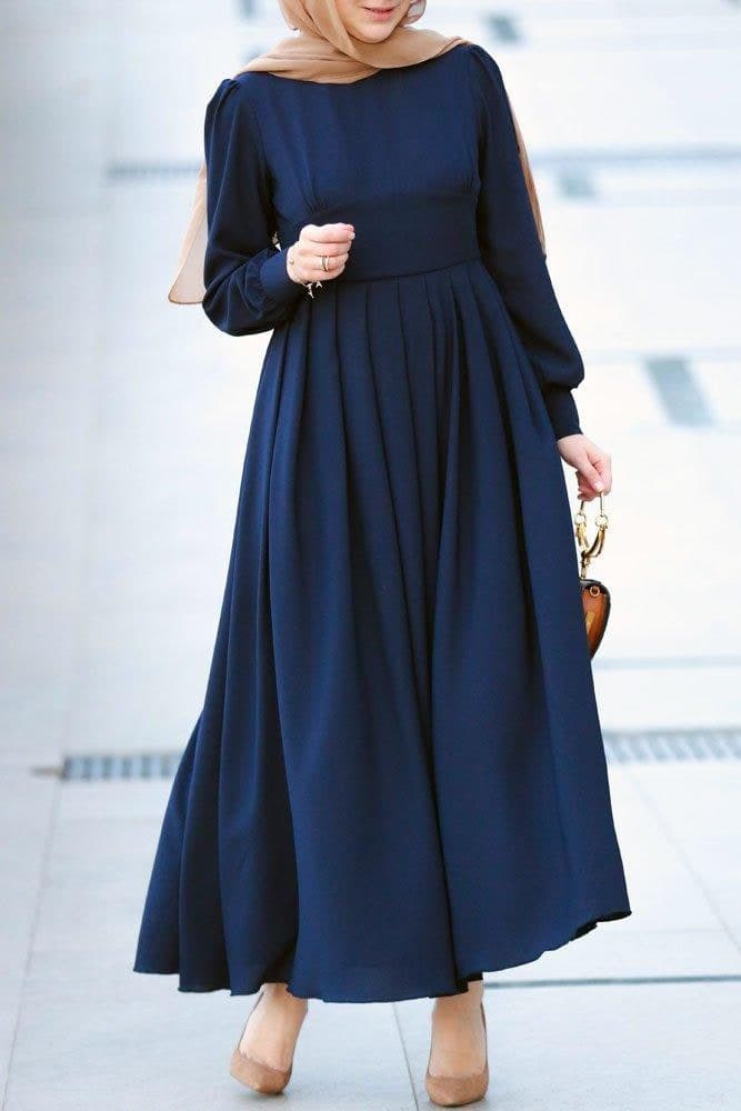 Wish Modest Dress in blue, view 4