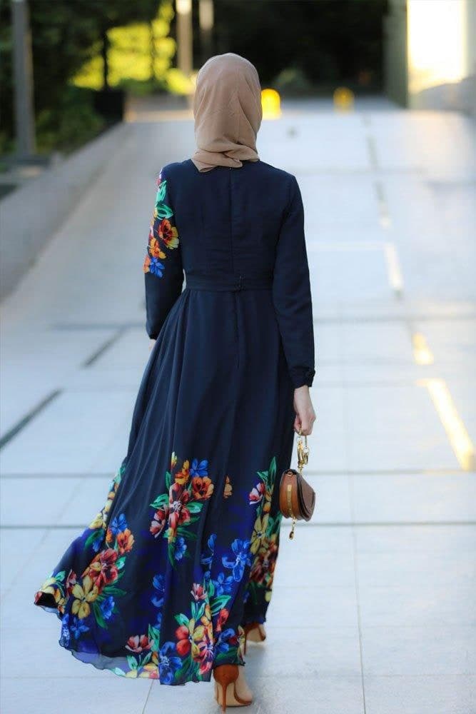 Alia Modest Dress in blue, view 5