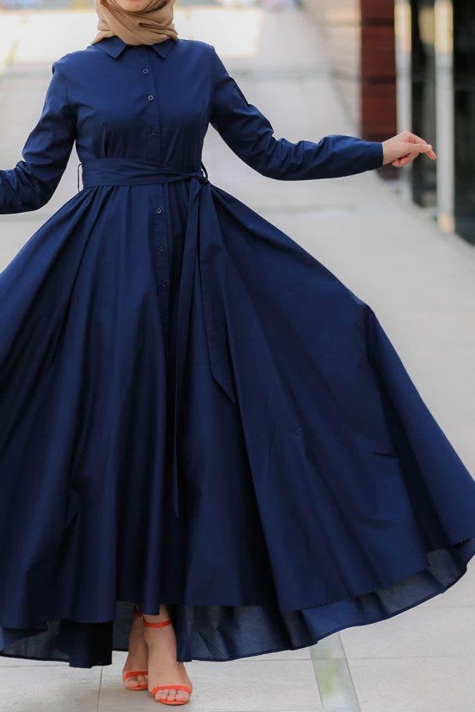 Perfect Shirt Dress in blue, view 7