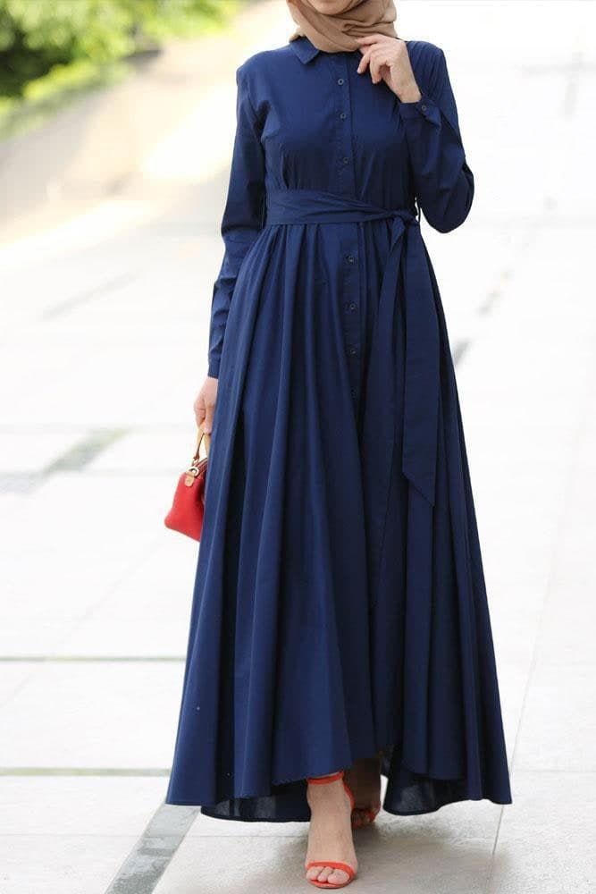 Perfect Shirt Dress in blue, view 3