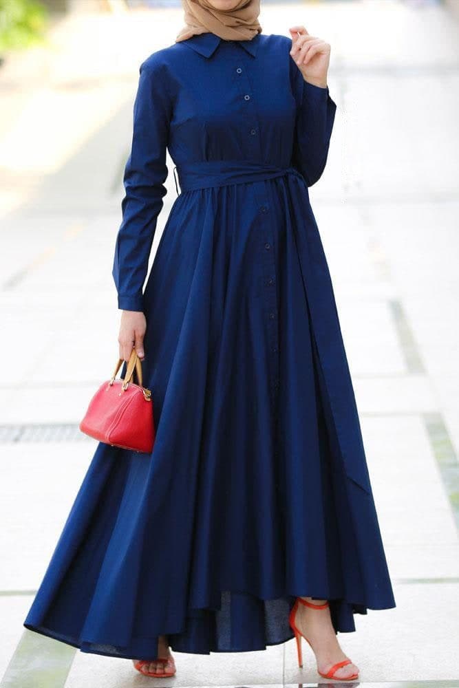 Perfect Shirt Dress in blue, view 4