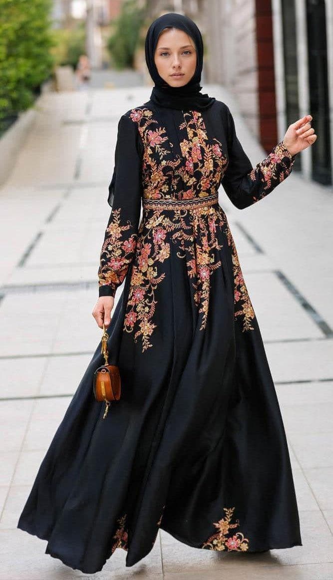 Golden Prom Dress in black, view 4