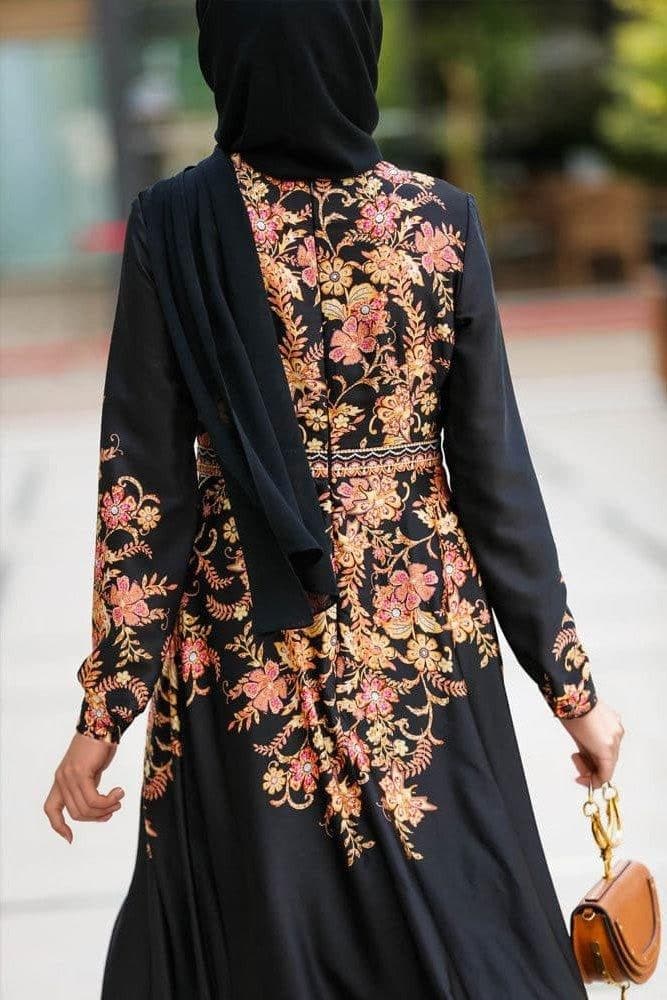 Golden Prom Dress in black, view 8