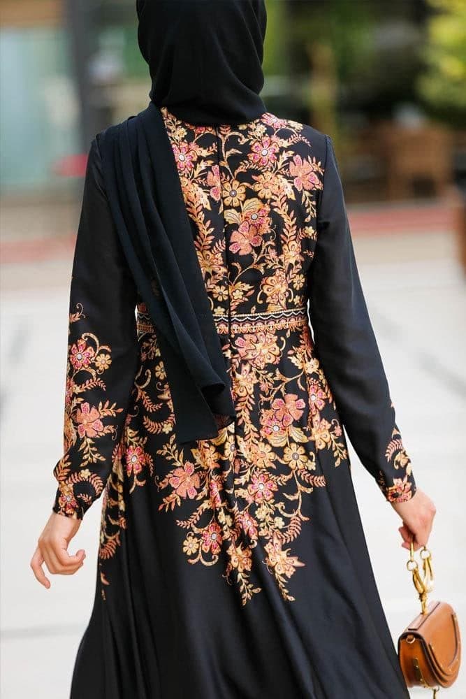 Golden Prom Dress in black, view 6