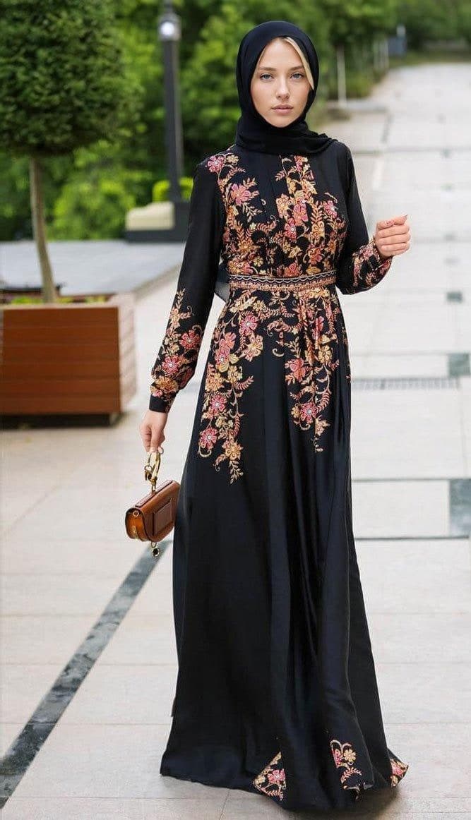 Golden Prom Dress in black, view 7