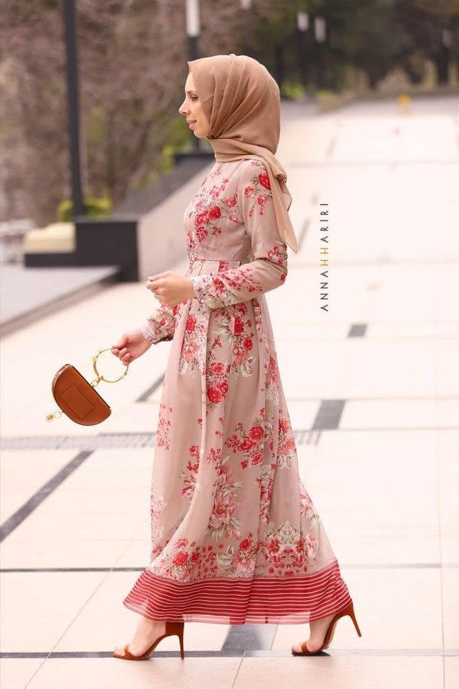 Matching Scarf Dress in brown, view 6