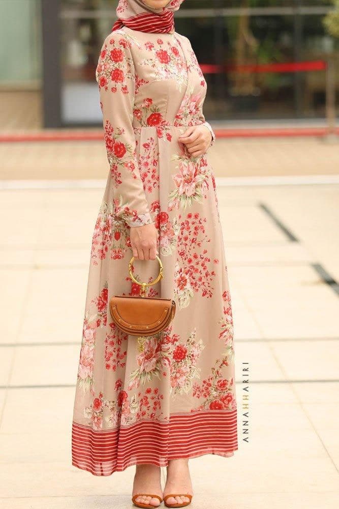Matching Scarf Dress in brown, view 7