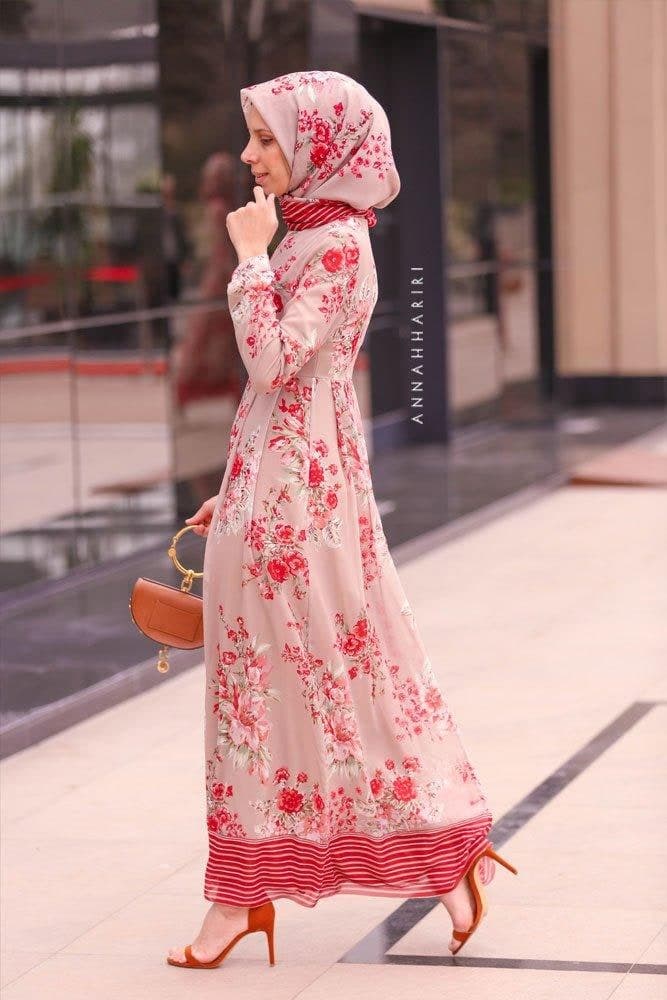 Matching Scarf Dress in brown, view 3