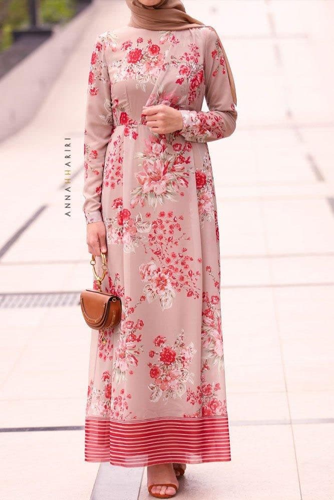 Matching Scarf Dress in brown, view 4