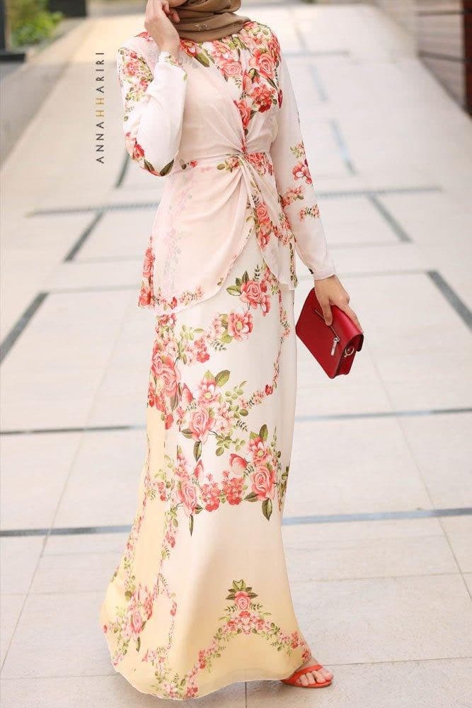 Bodice Modest Dress in white, view 7
