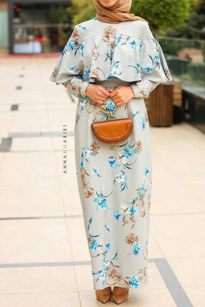 Tippet Modest Dress in grey, view 5