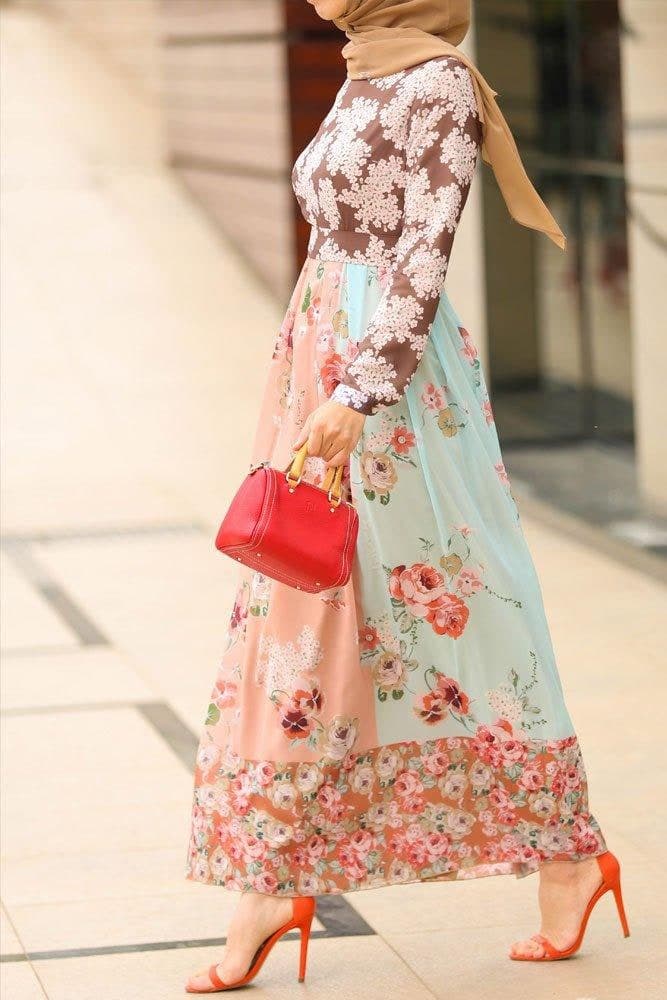 4 Pattern Dress in pink, view 5