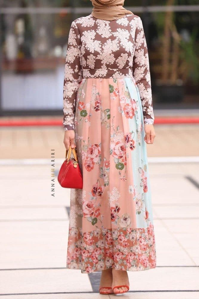 4 Pattern Dress in pink, view 3