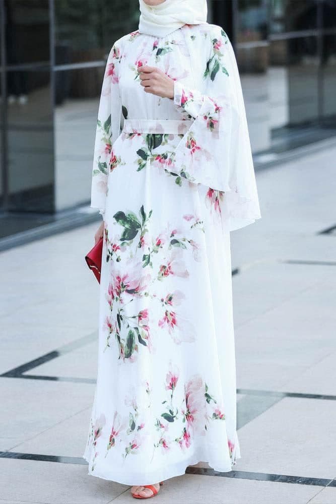 Delicate Cape Dress in white, view 14