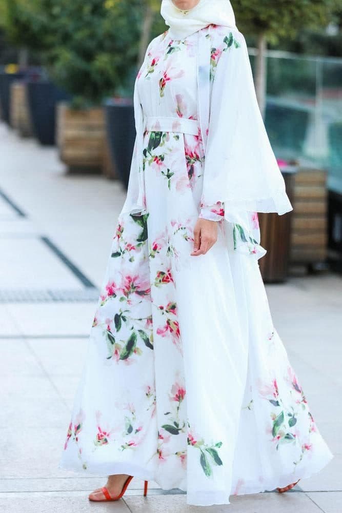 Delicate Cape Dress in white, view 9