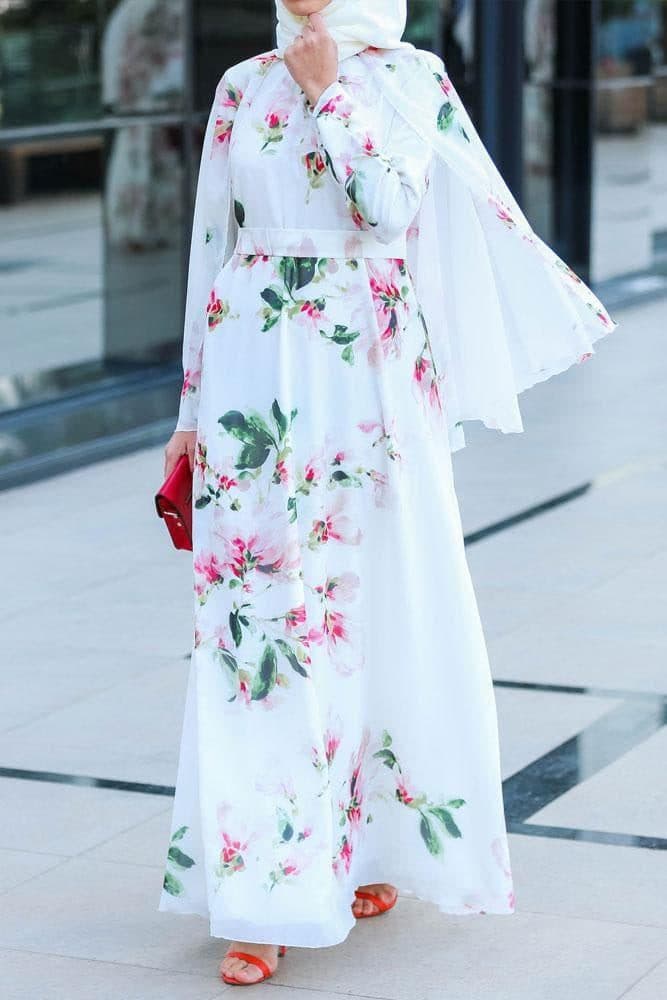 Delicate Cape Dress in white, view 13