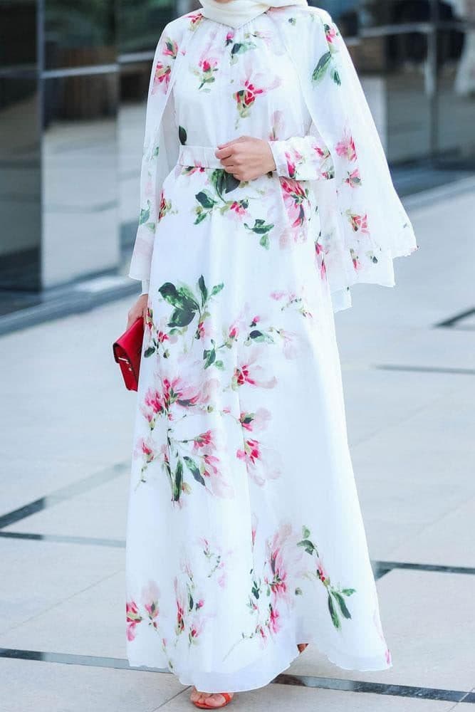 Delicate Cape Dress in white, view 12